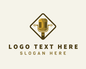 Vlog - Mic Sound Streaming logo design