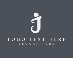 Elegant Beauty Calligraphic Letter J Logo