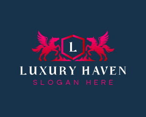 Luxury Horse Crest logo design