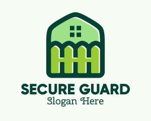 Fence - Green Home Backyard Fence logo design