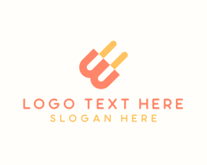 Letter - Twin Popsicle Letter W logo design