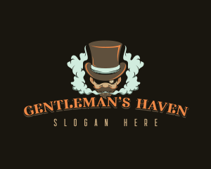 Steampunk Gentleman Smoke logo design