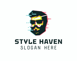 Man - Sunglasses Beard Man logo design