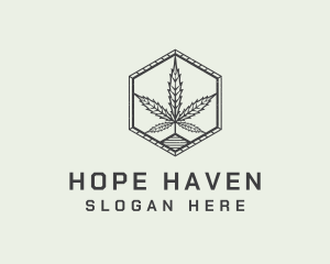 Marijuana Plant Farm Logo