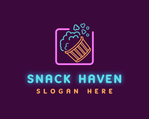 Theater Snack Popcorn logo design