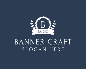 Elegant Floral Rope Banner logo design