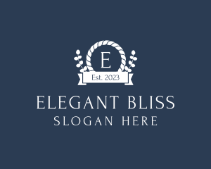 Classic - Elegant Floral Rope Banner logo design