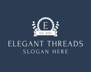 Elegant Floral Rope Banner logo design