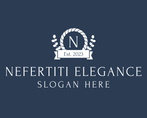 Elegant Floral Rope Banner logo design