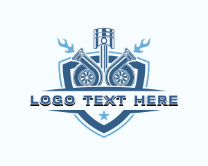 Mechanical - Turbo Piston Mechanic logo design
