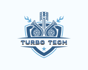 Turbo - Turbo Piston Mechanic logo design