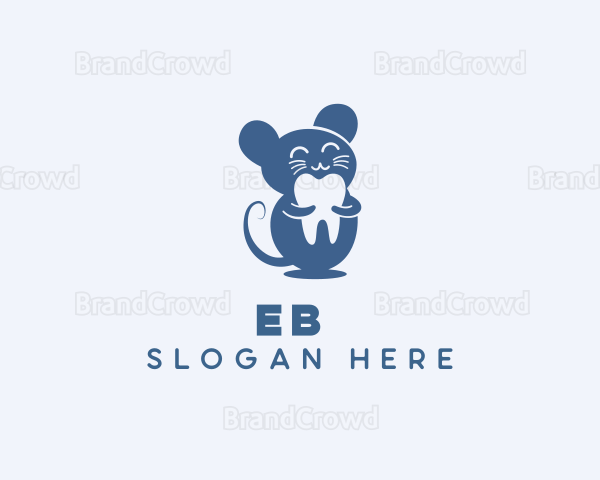 Mouse Dental Tooth Logo