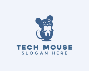 Mouse Dental Tooth logo design