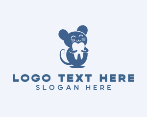 Mouse Dental Tooth Logo
