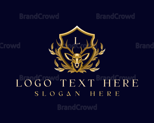 Luxury Crest Deer Logo