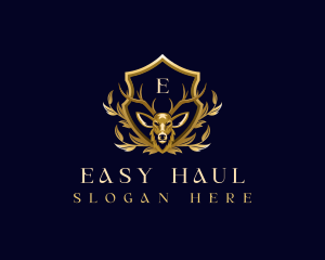 Luxury Crest Deer logo design