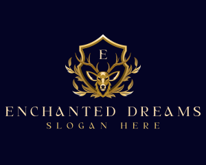 Luxury Crest Deer logo design