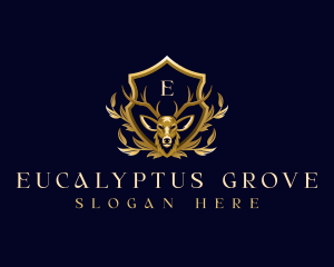 Luxury Crest Deer logo design