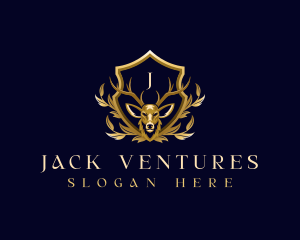 Luxury Crest Deer logo design