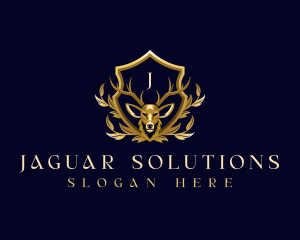 Luxury Crest Deer logo design