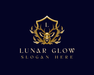 Luxury Crest Deer logo design