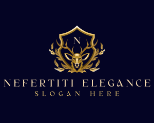 Luxury Crest Deer logo design