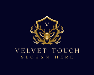 Luxury Crest Deer logo design