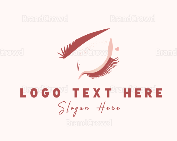 Beautiful Woman Eyelash Extension Logo