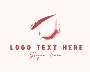 Lashes - Beautiful Woman Eyelash Extension logo design