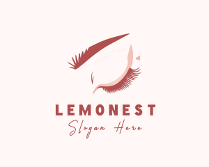 Beautiful Woman Eyelash Extension Logo