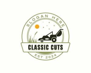 Lawn Mower Landscaping logo design