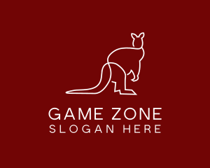 Confused - Wild Kangaroo Line Art logo design