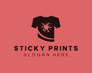 Paint Splatter Shirt Printing logo design