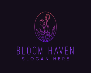 Floriculture - Tulips Beauty Salon logo design