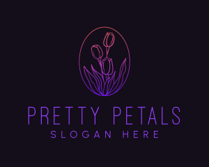 Tulips Beauty Salon  logo design