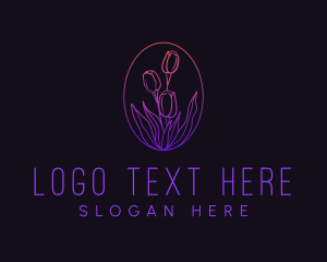 Bouquet - Tulips Beauty Salon logo design