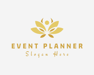 Gold Wellness Flower Logo