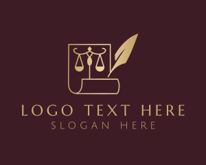 Judge - Notary Paper Scale logo design