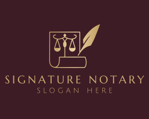 Notary - Notary Paper Scale logo design