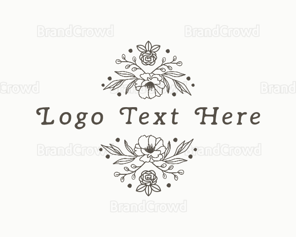 Botanical Flower Garden Logo