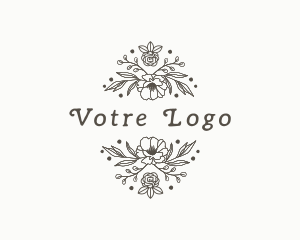 Botanical Flower Garden Logo