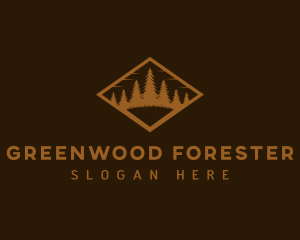 Woods Tree Forest logo design