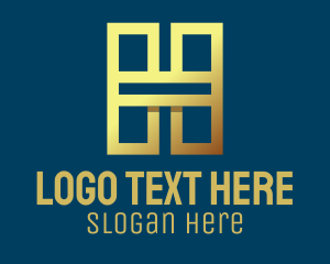Procurement - Gold Luxury Letter H logo design