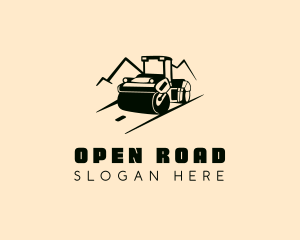 Road Roller Construction logo design