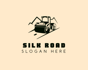 Road Roller Construction logo design