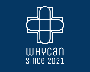 White - Medical Hospital Cross logo design