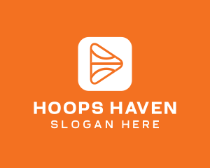 Hoops - Basketball Media Player logo design