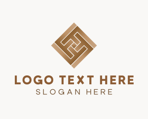 Interior Design - Wood Flooring Letter F logo design