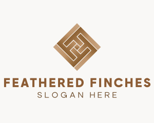 Wood Flooring Letter F logo design