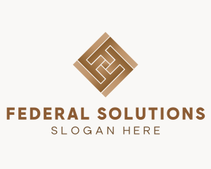 Wood Flooring Letter F logo design